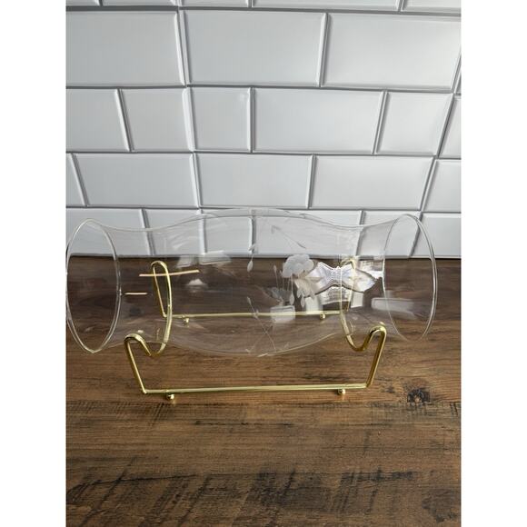 Vintage Hurricane Vase Center Piece With Stand - Picture 4 of 6